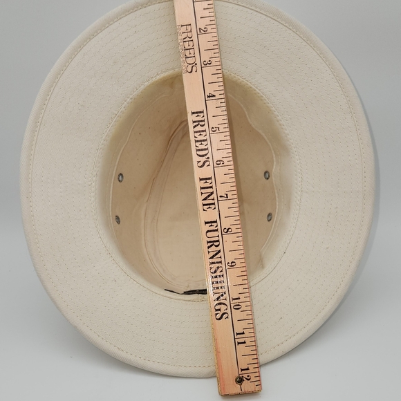 Dorfman Pacific DPC Men's Cotton Twill Belted Safari Hat Size Small Cream. - Picture 8 of 10